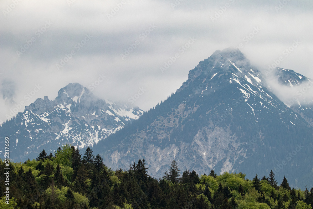 view of mountains near fussen