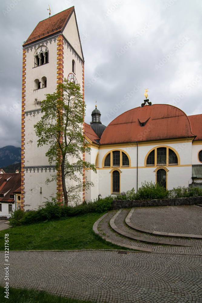 clock tower in fussen bavaria