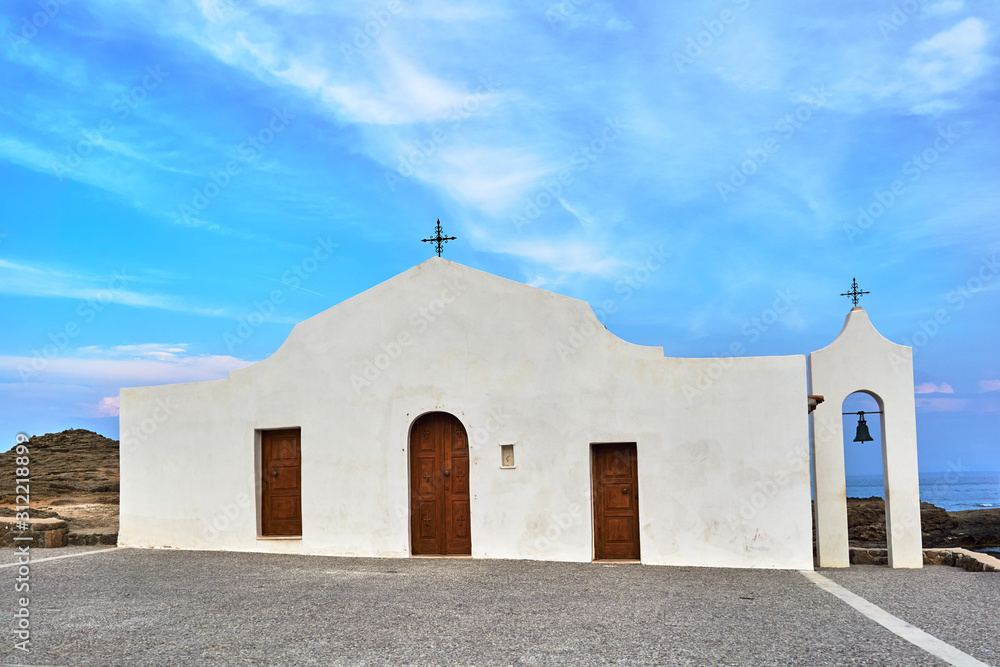 Orthodox chapel of Saint Nicholas on the island of Zakynthos in Greece.