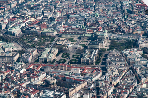 Aerial view of Heldenplatz, Vienna, Austria