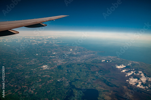 Canvas Print Aerial view of Dublin and surrounds
