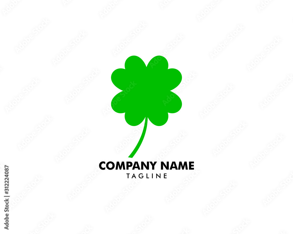 Green Clover Leaf Logo Design Vector Green Clover Leaf Logo Design Vector