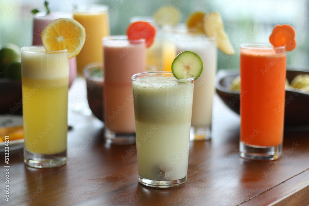A Sweet Juice Ambarella with blurred background. Front view A Sweet Juice Ambarella with blurred background. Front view