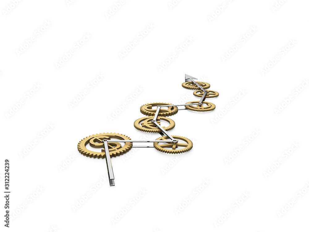3d render of growing currency exchange chart with cogwheels 3d render of growing currency exchange chart with cogwheels