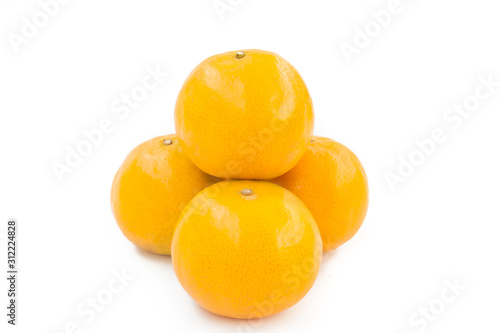 orange fruit isolated on white background