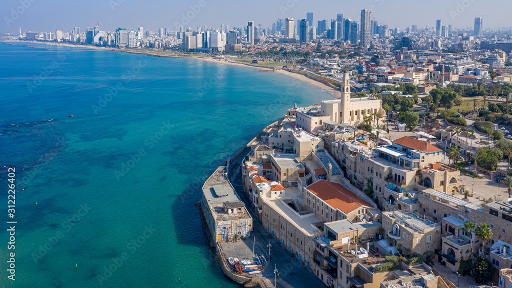 Jaffa Joppa Israel Drone Shot