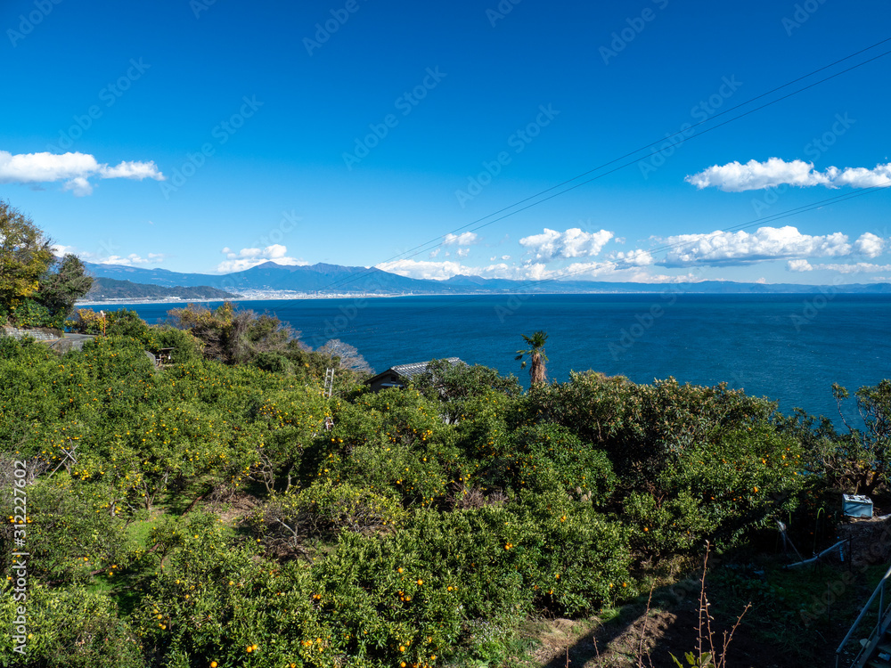 日本 静岡 薩埵峠の風景 日本 静岡 薩埵峠の風景