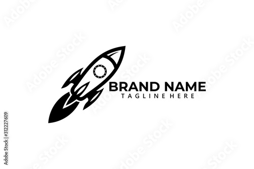 rocket logo icon vector isolated