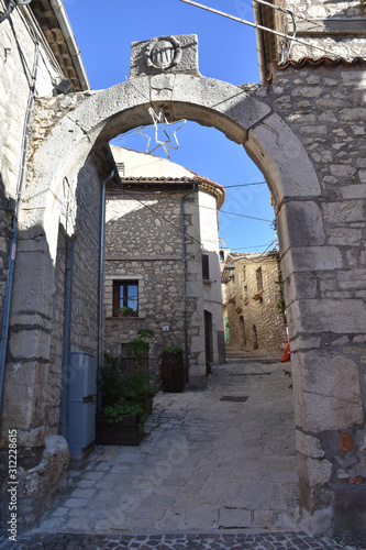 Castropignano  Italy  12 24 2019. The arched entrance into a medieval village