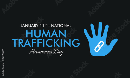 Vector illustration on the theme of National Human trafficking Awareness Day On January 11th photo