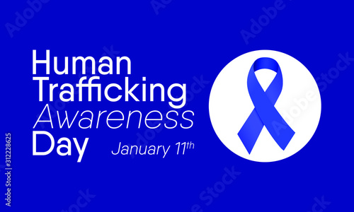 Vector illustration on the theme of National Human trafficking Awareness Day On January 11th