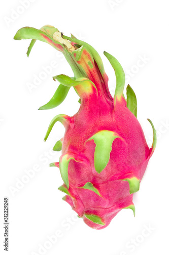 dragon fruit on white background