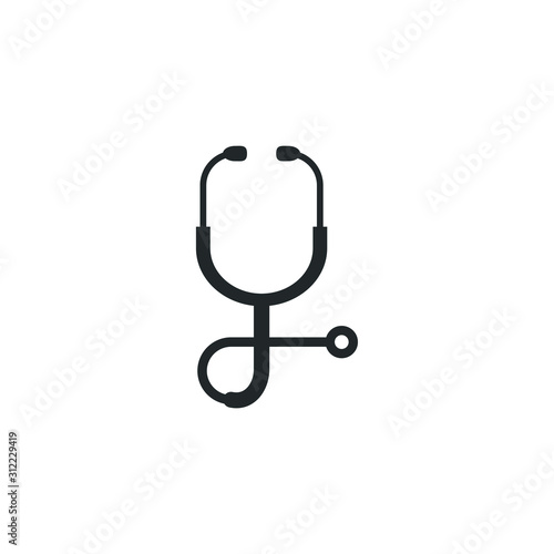 Stethoscope icon template color editable. Stethoscope symbol vector sign isolated on white background illustration for graphic and web design.