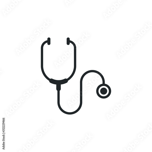 Stethoscope icon template color editable. Stethoscope symbol vector sign isolated on white background illustration for graphic and web design.