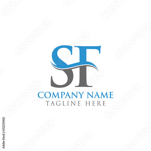 Swoosh Letter SF Logo Design Vector Template. Water Wave SF Logo Vector.