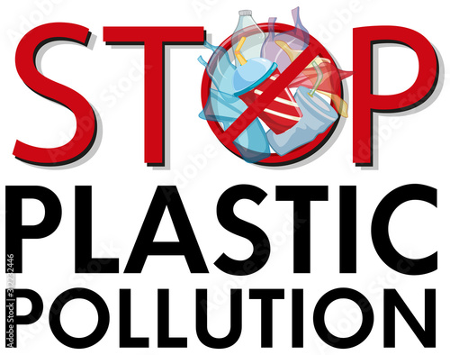 Poster design with plastic trash