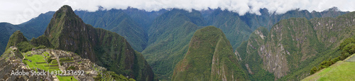 Summit of Happy Mountain or Putucusi Mountain in Machu Picchu photo