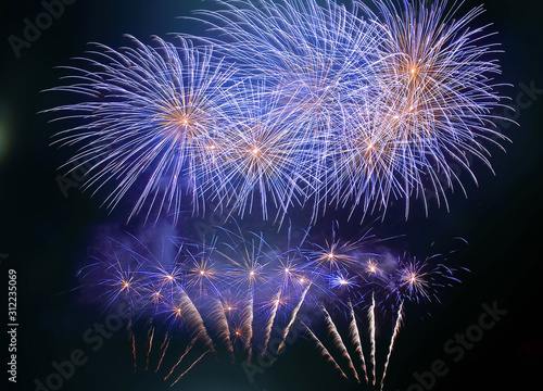 New Year abstract fireworks background