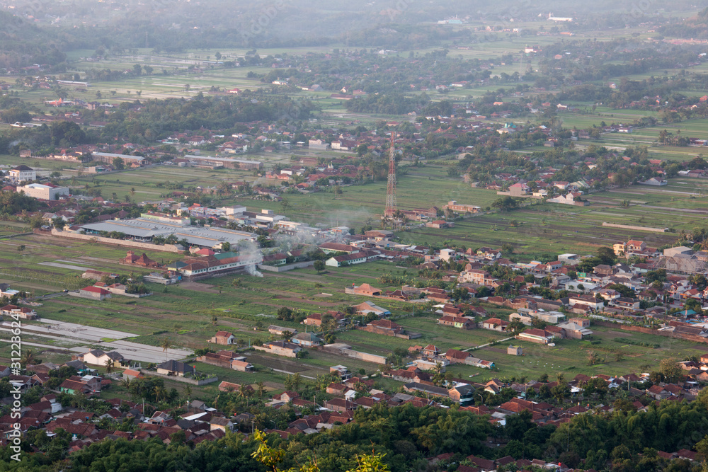 Countryside views of the highlands in Yogyakarta