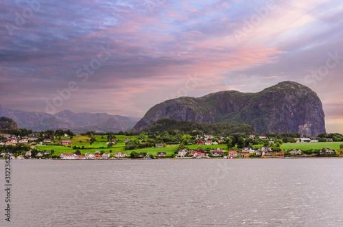 Magnificent view of the Norwegian fjords neer Stavanger