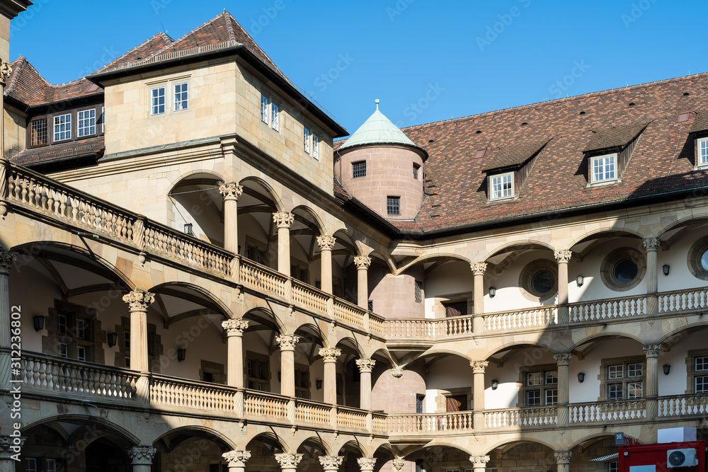 Arkadenhof im Alten Schloss in Stuttgart