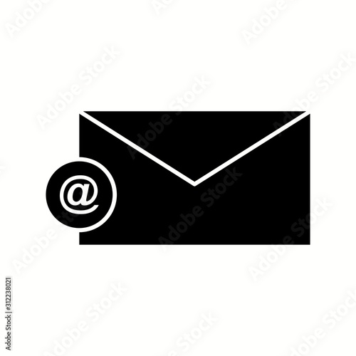 Unique Email Vector Glyph Icon