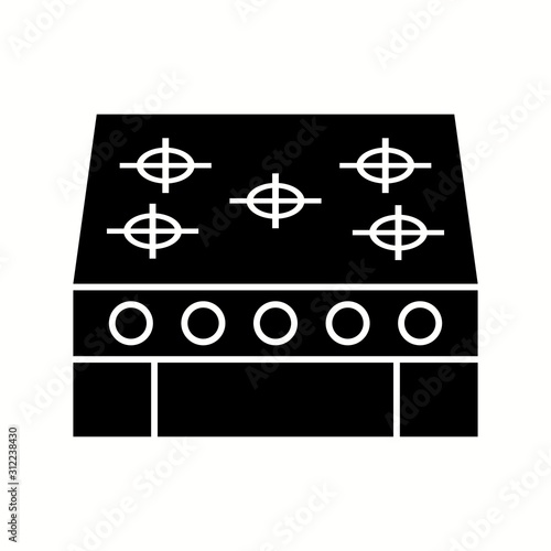 Unique Stove Vector Glyph Icon