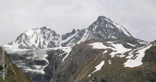Wallpaper Mural Telephoto shot of Austria's tallest mountain, the Grossglockner, as seen from the remote Teischnitz valley with beautiful spring weather. Torontodigital.ca