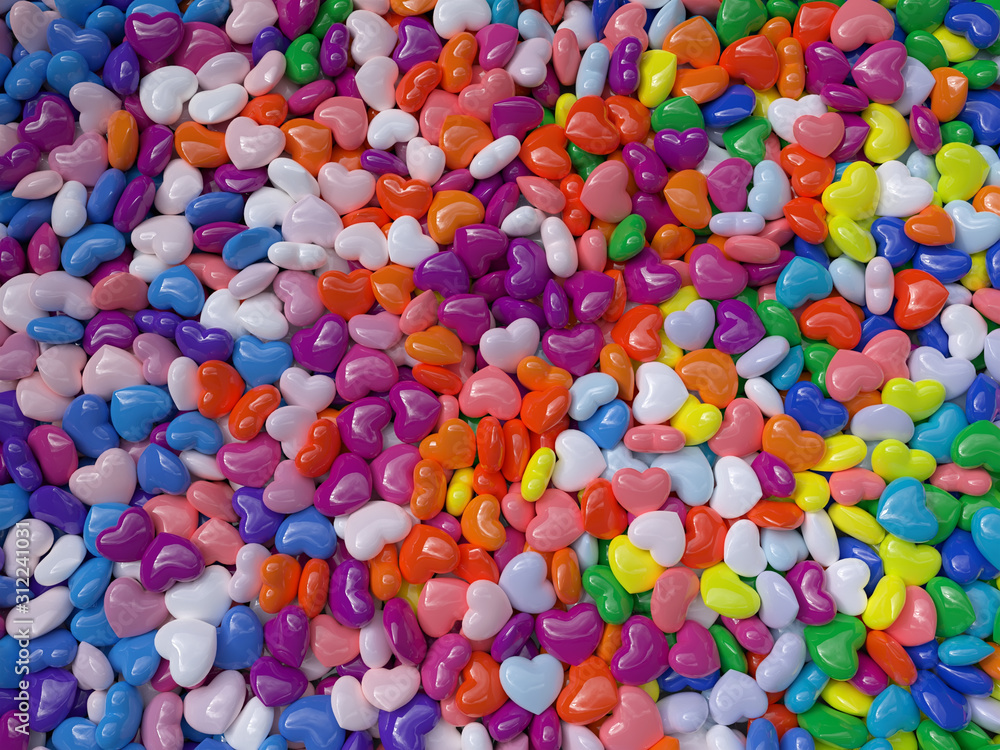 background of colorful candy hearts background of colorful candy hearts