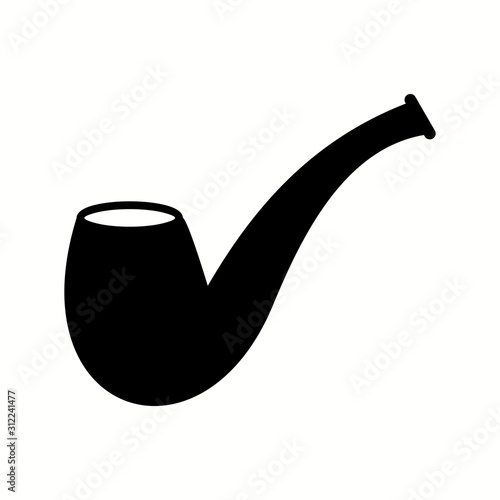 Unique Smoking Pipe Vector Glyph Icon