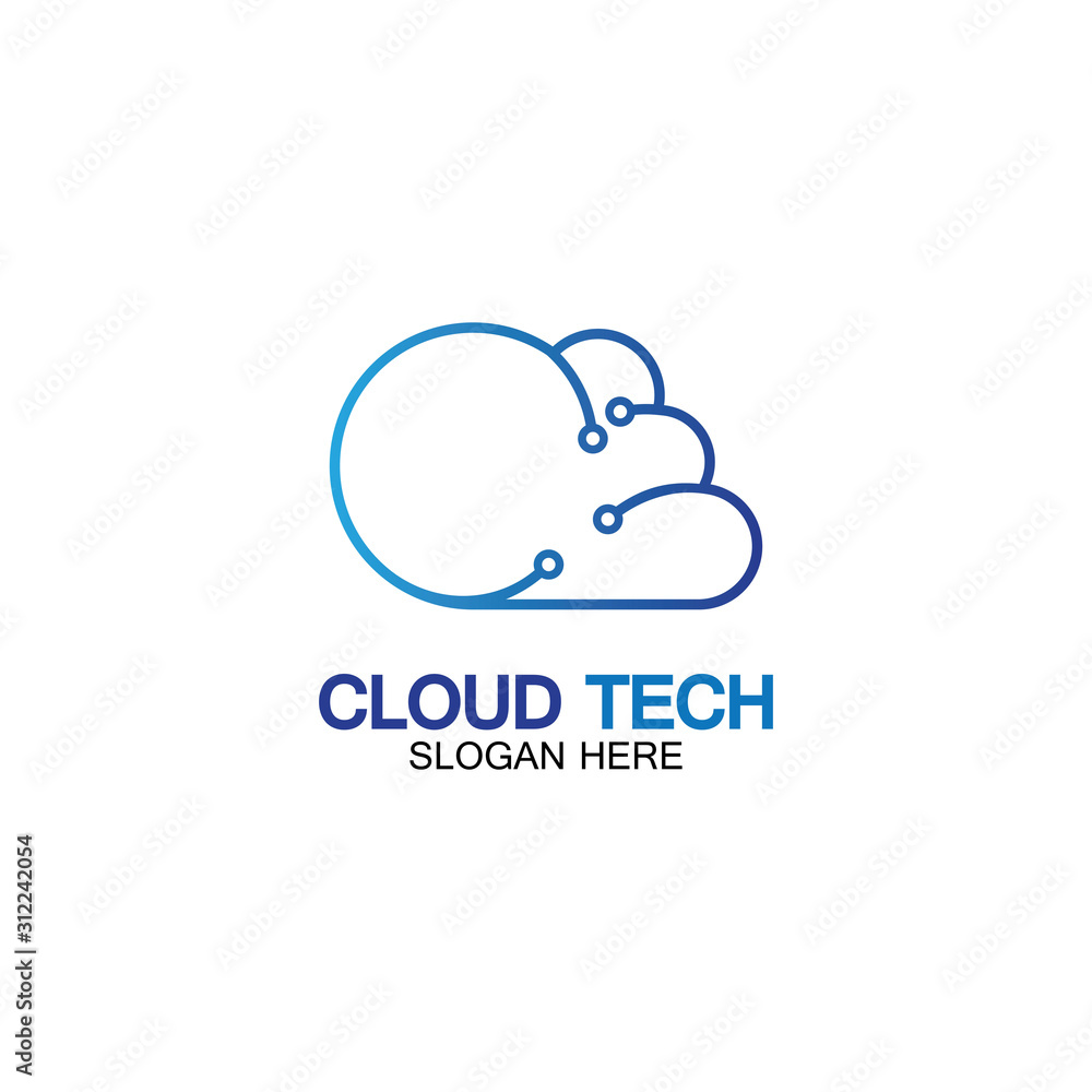 Cloud technology logo icon template.Cloud symbol with circuit pattern. IT and computers, internet and connectivity vector illustration. Cloud technology logo icon template.Cloud symbol with circuit pattern. IT and computers, internet and connectivity vector illustration.