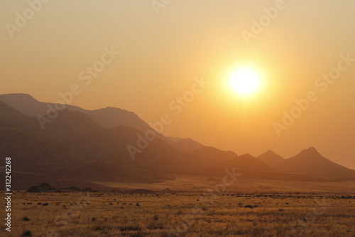 Sonnenuntergang Nambia Berge 