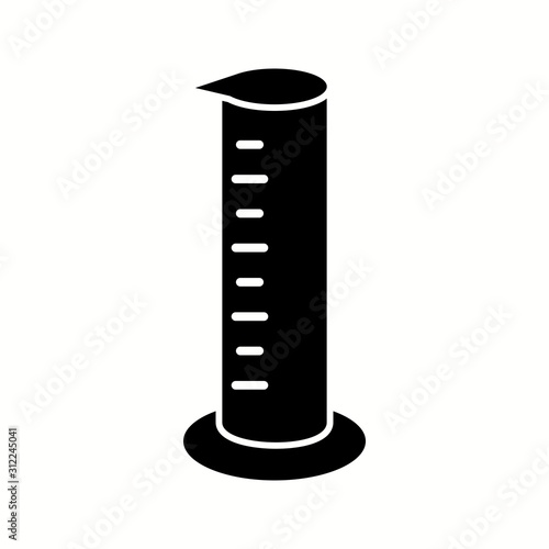 Unique Graduated Cylinder Vector Glyph Icon