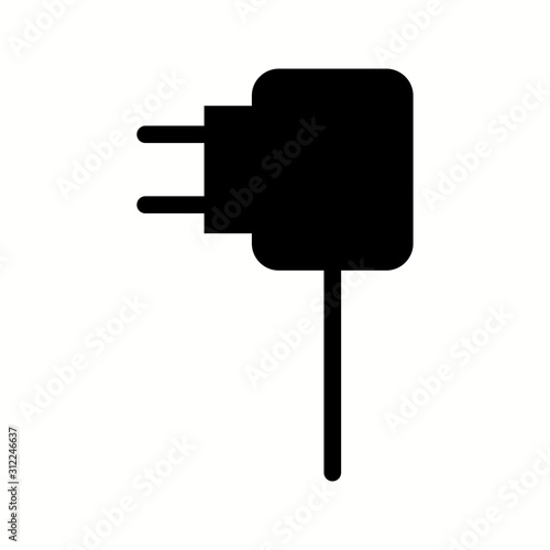 Unique Charger Vector Glyph Icon