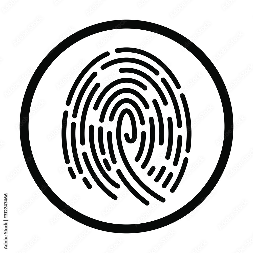 fingerprint vector icon. finger illustration sign. print symbol. fingerprint vector icon. finger illustration sign. print symbol.
