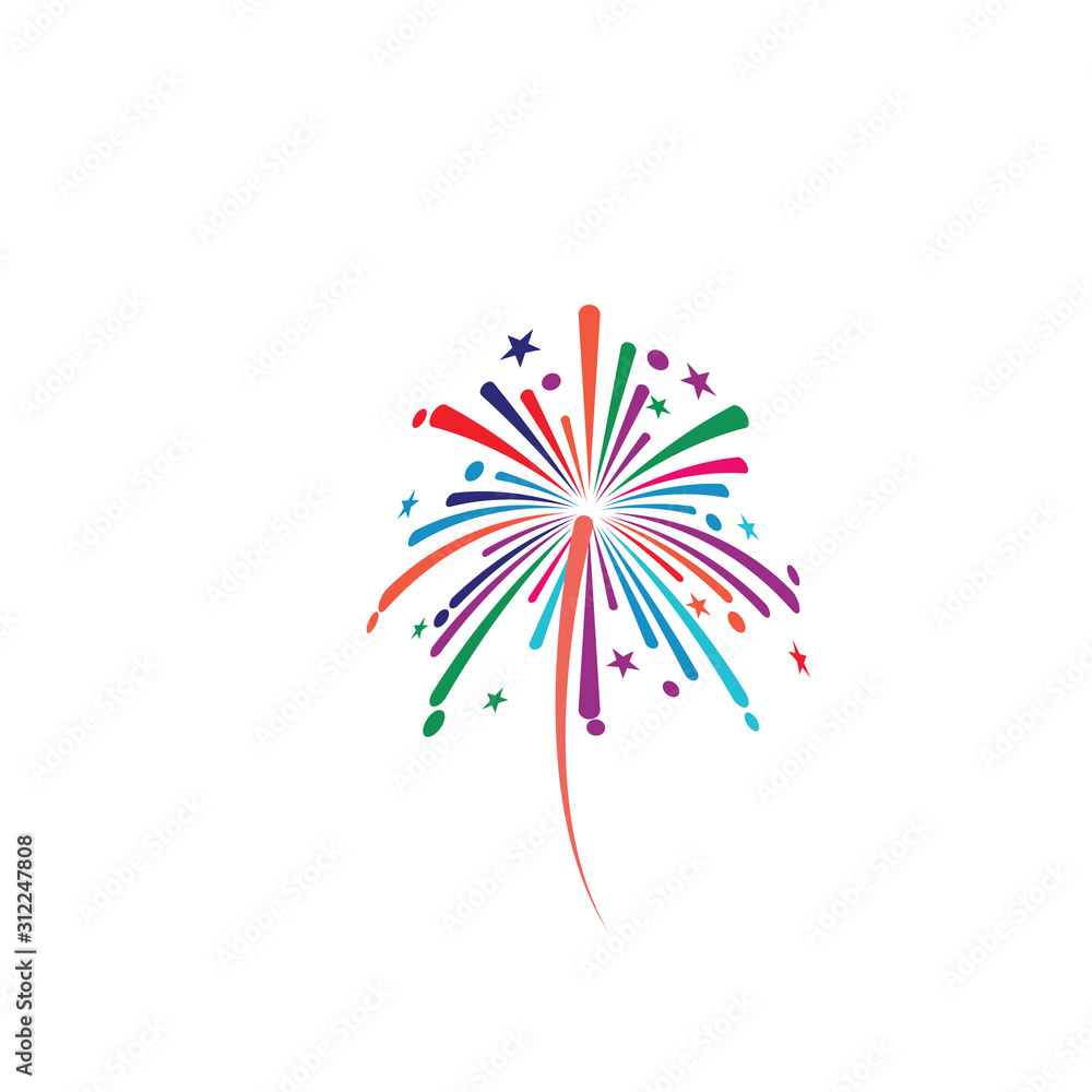 Fireworks Logo Template vector symbol Fireworks Logo Template vector symbol