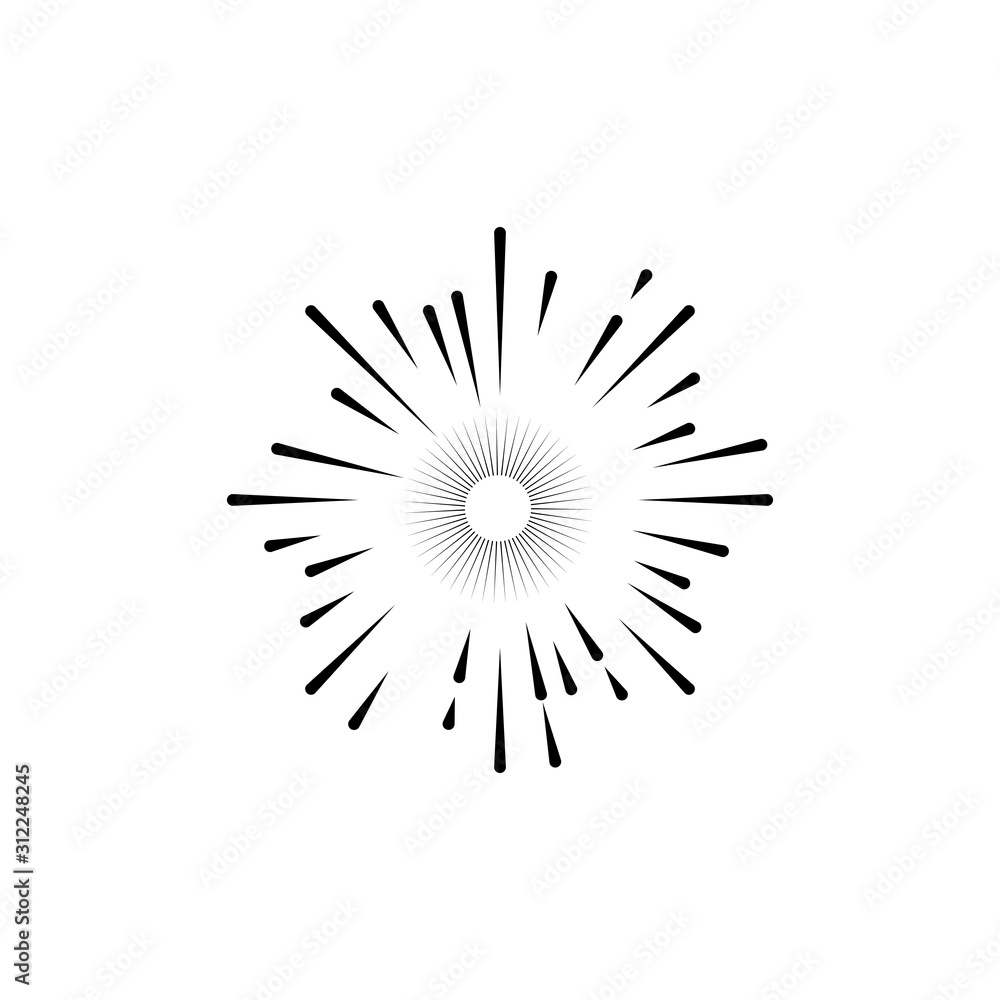 Obraz premium Fireworks Logo Template vector symbol