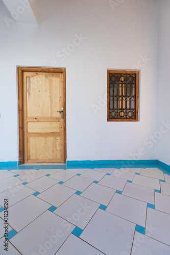 FES, MOROCCO december 2019 - Interior courtyard of the building for accommodation, Fez, Morocco, Africa View of a traditional Moroccan Riad Islamic indoor architecture