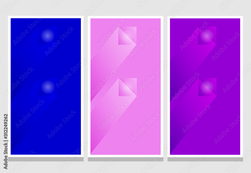 Fototapeta premium Modern vibrant set banners concept vector eps 10