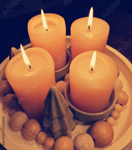 Adventskranz modern 4 Kerzen