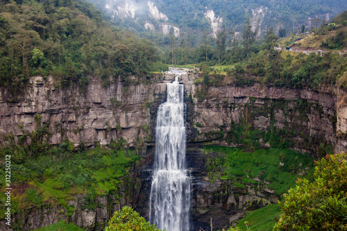 The famous Tequendama Falls located southwest of Bogotá in the municipality of Soacha photo