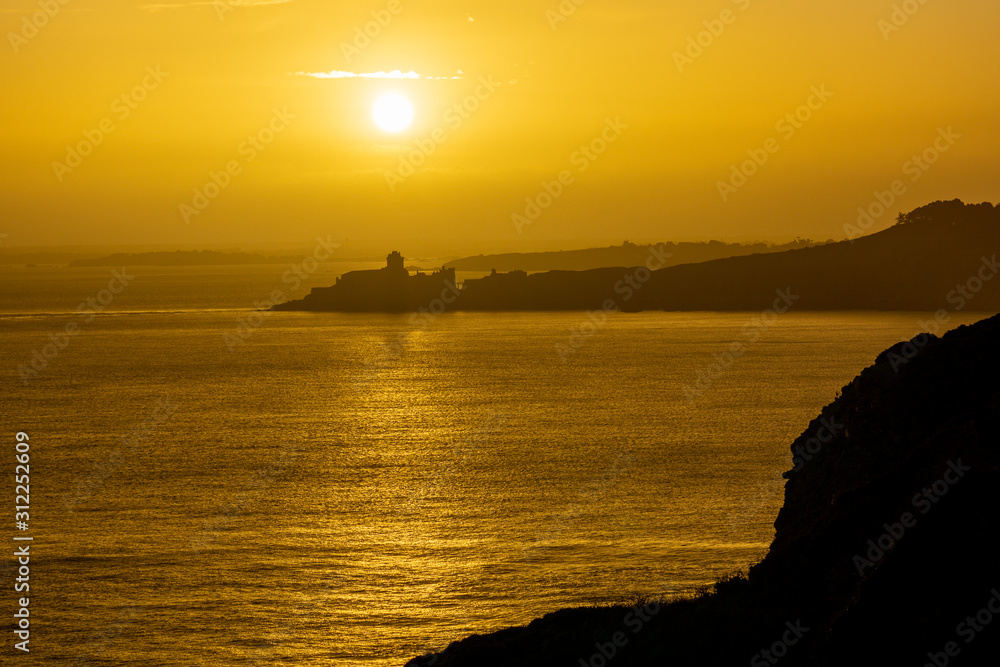 Fototapeta premium Bretagne Cap Frehel im Winter 