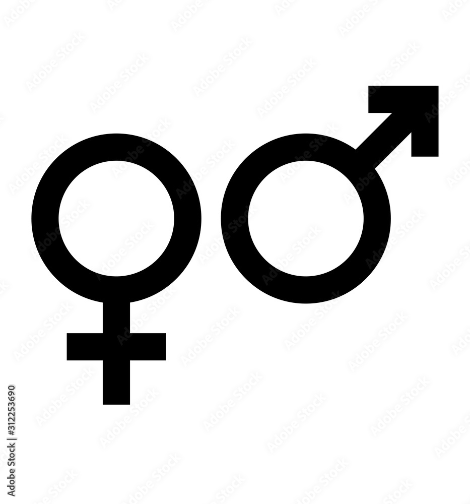 Gender sex icon symbol vector isolated on white Gender sex icon symbol vector isolated on white