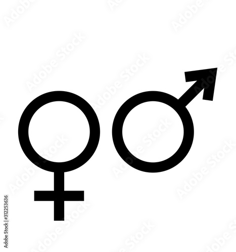 Gender sex icon symbol for graphic and web design isolated