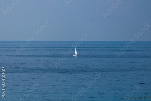 yacht in the sea © Alona