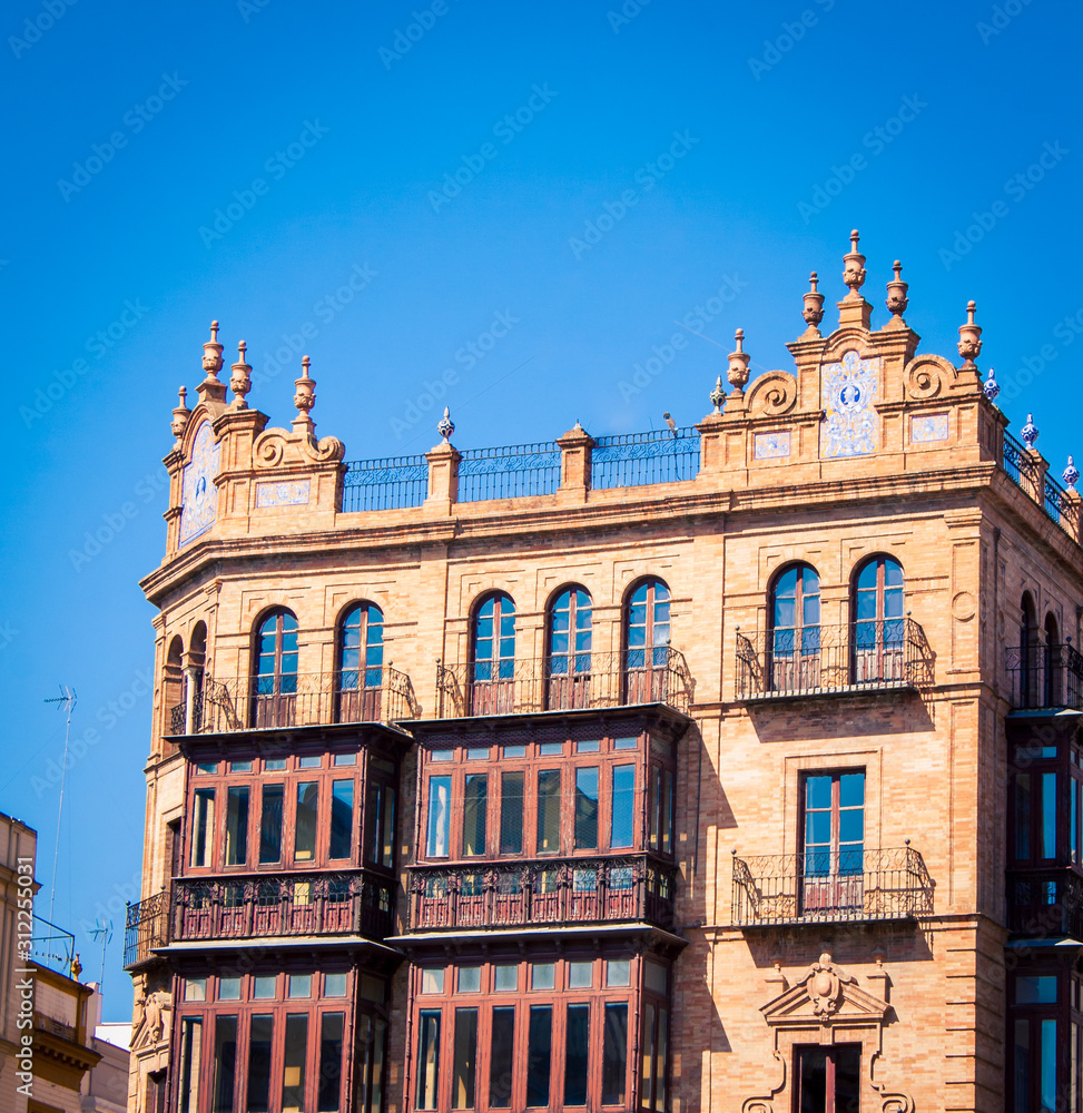 Fototapeta premium facade of a building in Seville