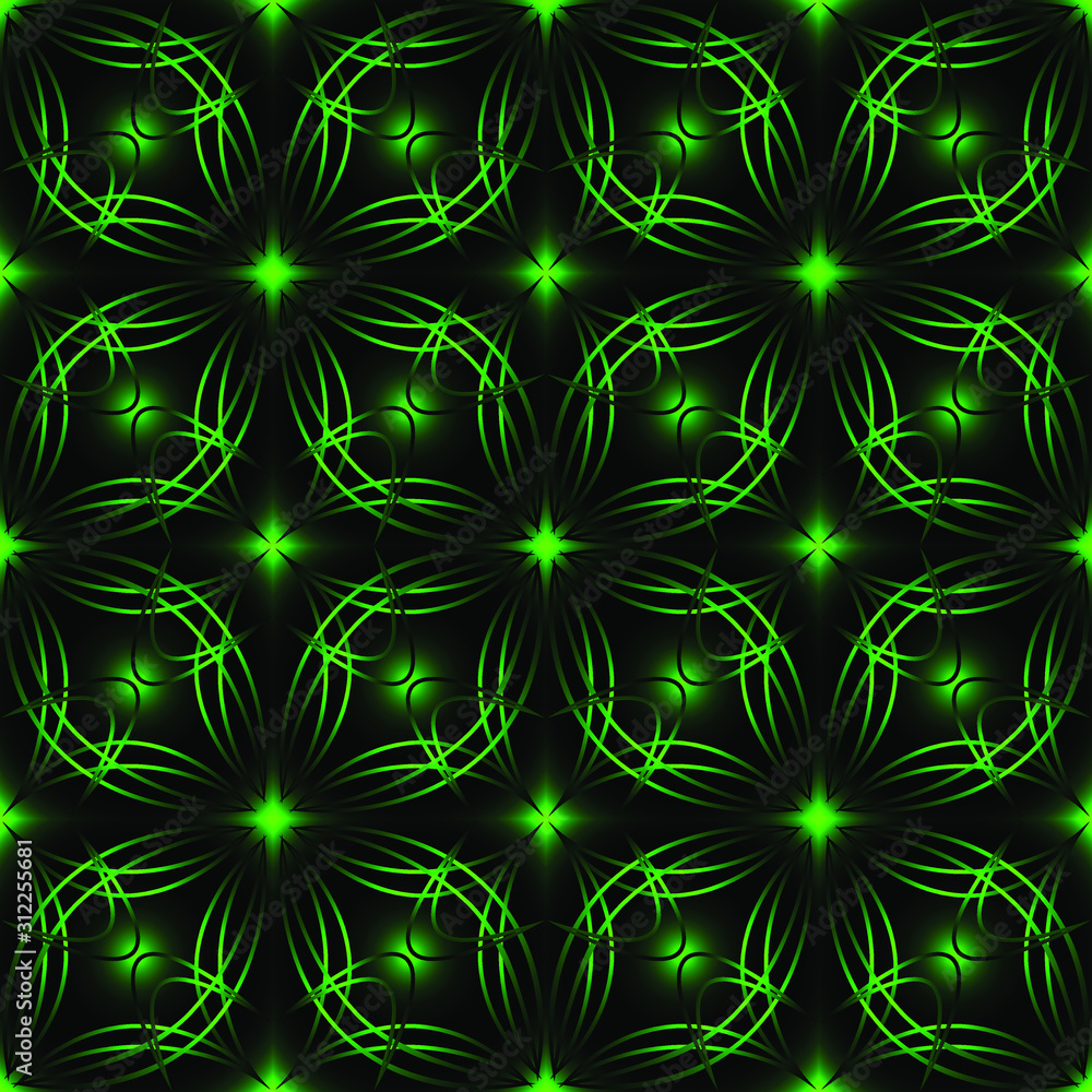 Seamless endless repeating ornament of green shades Seamless endless repeating ornament of green shades