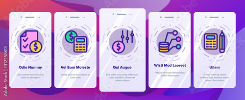 Budget Audit Onboarding Mobile App Page Screen Vector