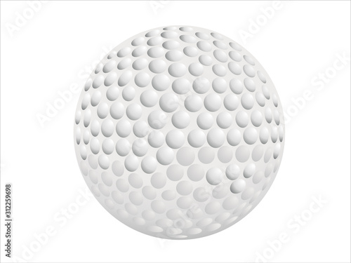 Golf ball. Vector.