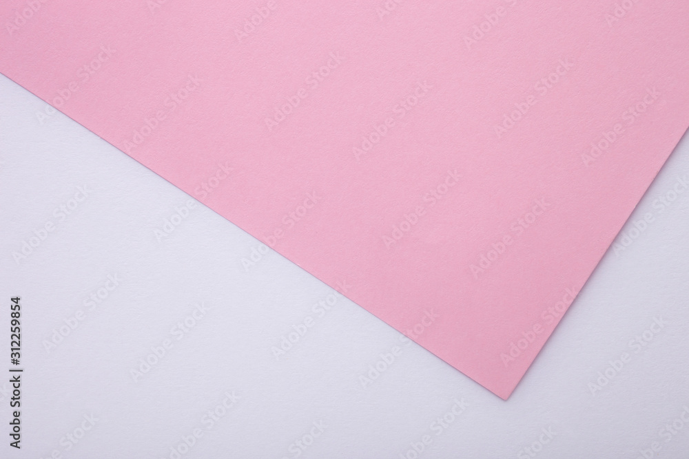 White and pink paper texture as background with place for text